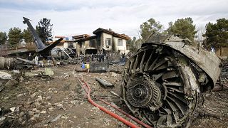 Image: A Boeing 707 cargo plane crashed into a residential complex near the