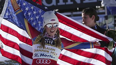 Shiffrin wins third straight slalom world title