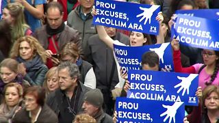 Huge pro-refugee protest in Barcelona