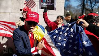 Protestos contra Trump no feriado "Dia do Presidente"