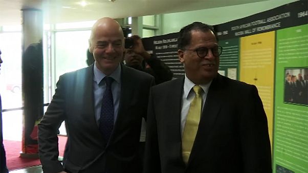 FIFA: Infantino visita la Federcalcio in Sudafrica FIFA: Infantino visita la Federcalcio in Sudafrica
