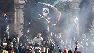 Protestas en Italia contra Uber