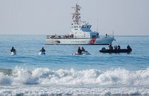 U.S. Border agents and the Coast Guard patrol the Pacific Ocean