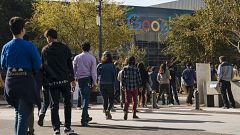 Image: Google employees during a walkout protest in Mountain View, Californ