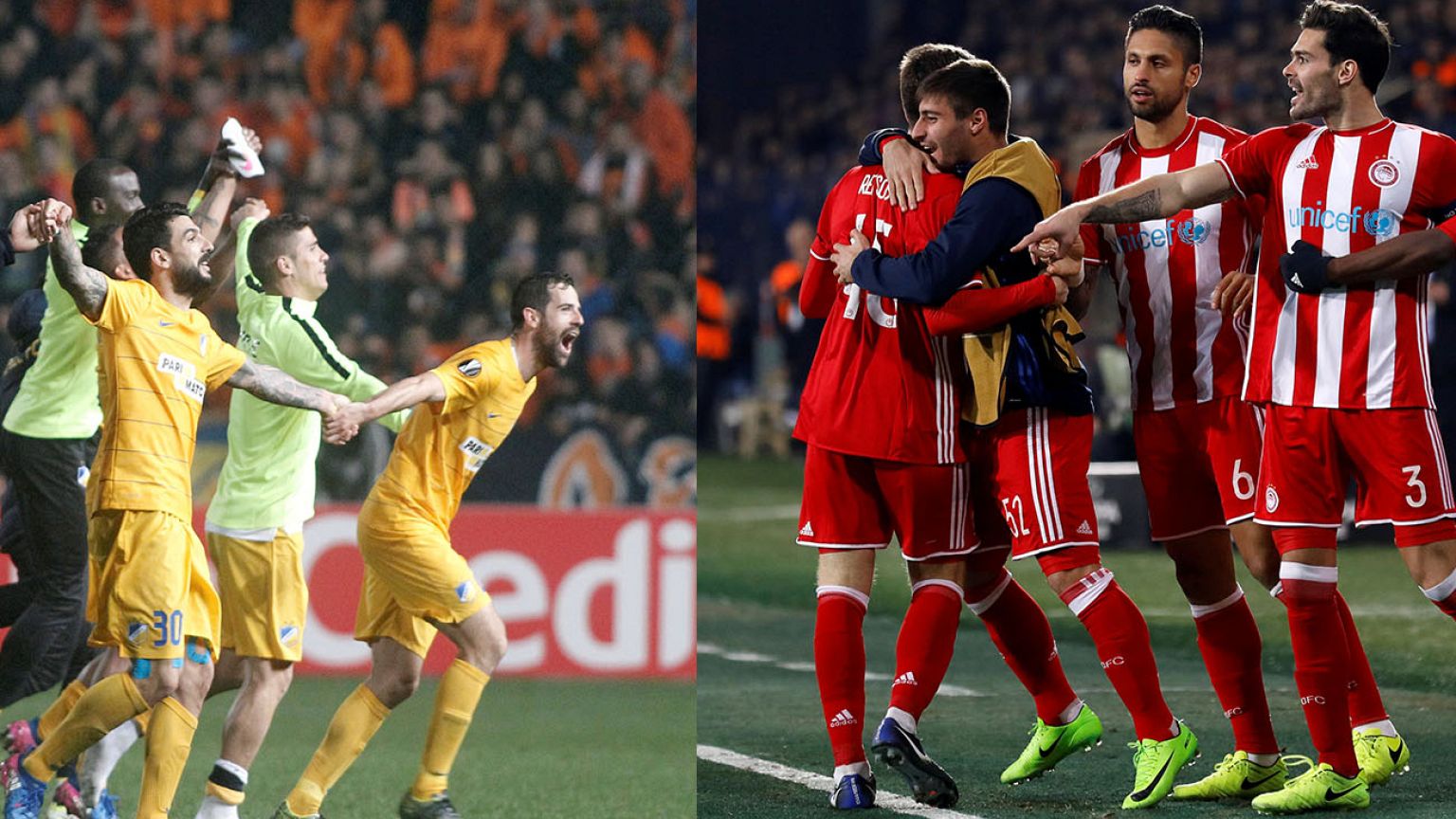 Europa League: Η κλήρωση των 16 - Ποιους θα αντιμετωπίσουν ΑΠΟΕΛ και Ολυμπιακός
