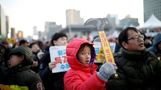 تظاهرات بزرگ مخالفان رئیس جمهوری کره جنوبی در سئول