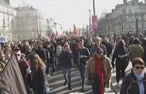 مظاهرة في نانت الفرنسية احتجاجا على زيارة مارين لوبن للمدينة