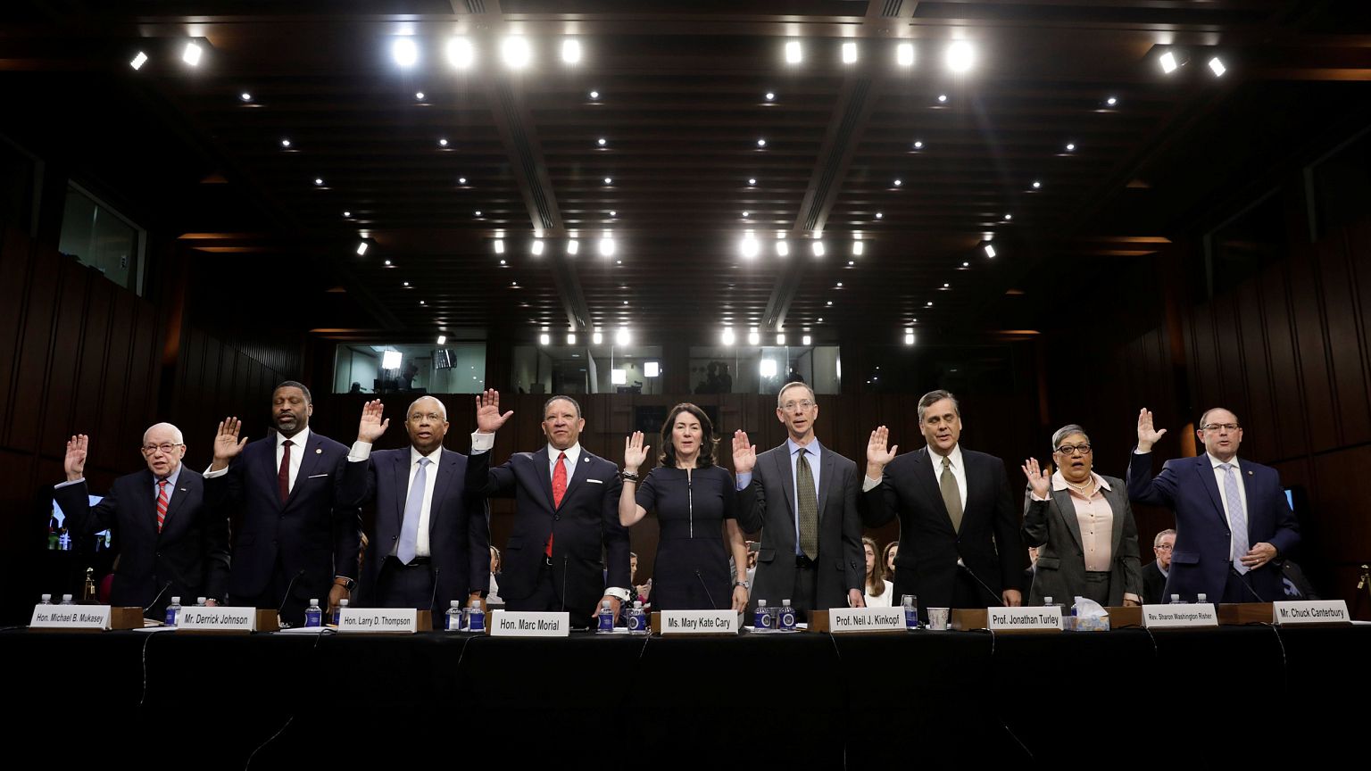 Image:  William Barr Senate Judiciary Committee nomination hearing witnesse