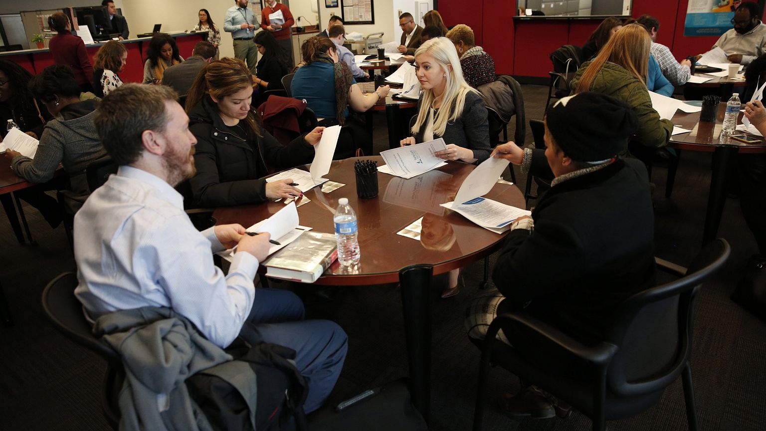 Image: Job Fair Held By Fairfax County Public Schools For Furloughed Govern