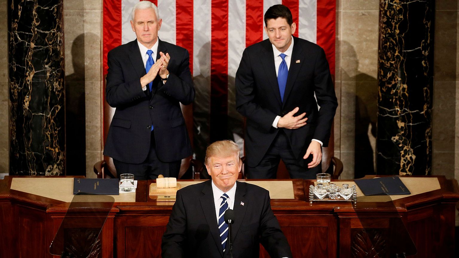 Trump'ın Kongre'deki ilk konuşmasından akılda kalanlar