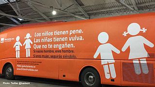 Μαδρίτη: Διαμαρτυρία με λεωφορείο κατά των τρανσέξουαλ!