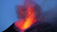 Etna'da yeniden faaliyette