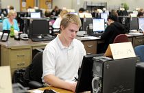 Image: Tax season data entry operator