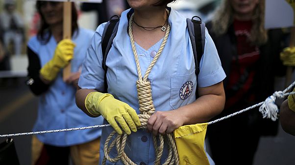 Les médecins grecs en grève contre l'austérité Les médecins grecs en grève contre l'austérité