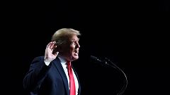 Image: President Donald Trump addresses the annual American Farm Bureau Fed