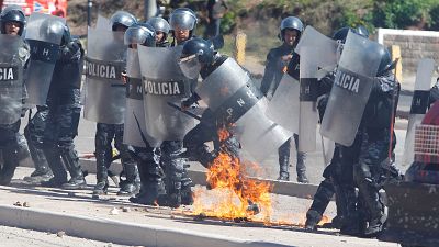في الذكرى السنوية الاولى لاغتيال كاسيريس مظاهرة في تيغوسيغالبا