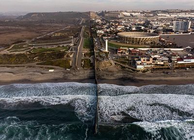 The U.S.-Mexico border fence from Playas de Tijuana on Jan. 11, 2019.