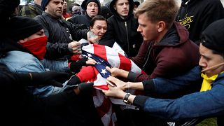 В Беркли подрались сторонники и противники президента Трампа