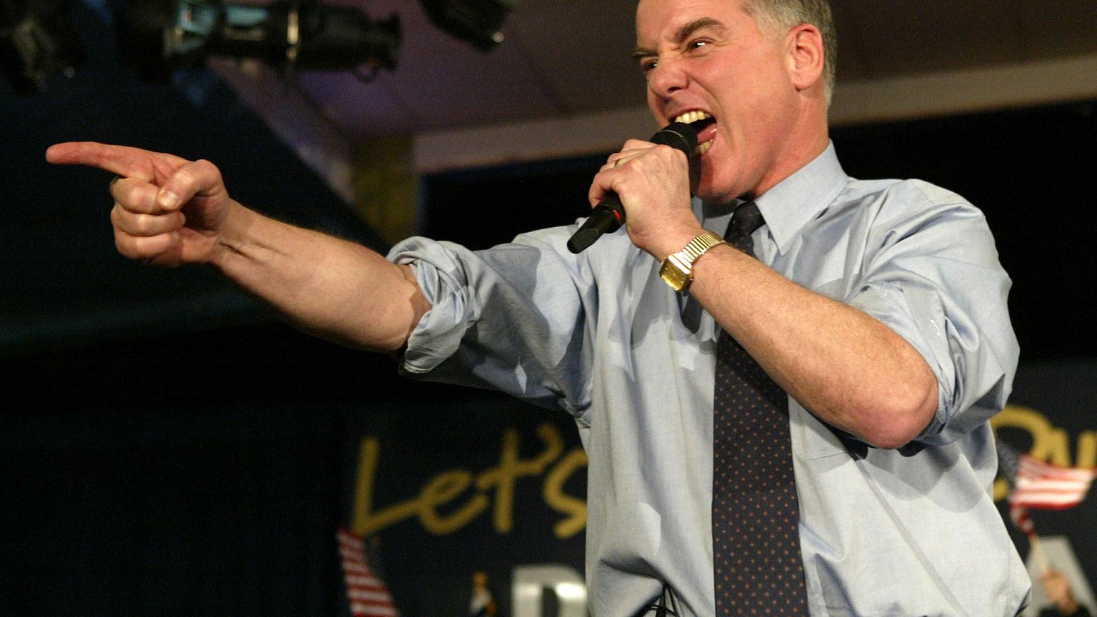 Image: Howard Dean's now infamous addresses to supporters 
