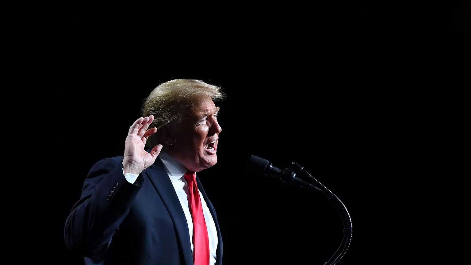 Image: President Donald Trump addresses the annual American Farm Bureau Fed