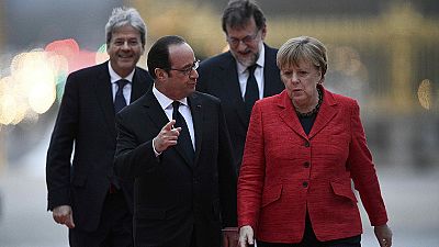 Los líderes de Alemania, Francia, España e Italia apuestan por una Europa a varias velocidades
