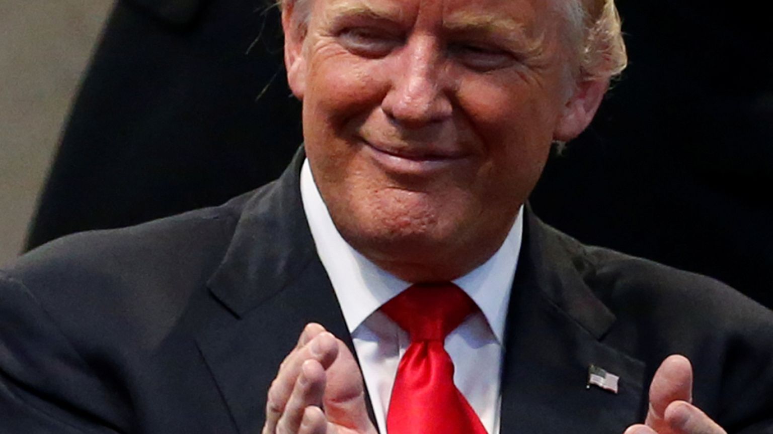 Cohen joins Trump supporters praying during campaign stop at the New Spirit