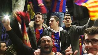 Barcelona fans celebrate incredible Champions League comeback