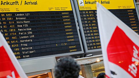 Ground staff strike grounds nearly all Berlin airport flights