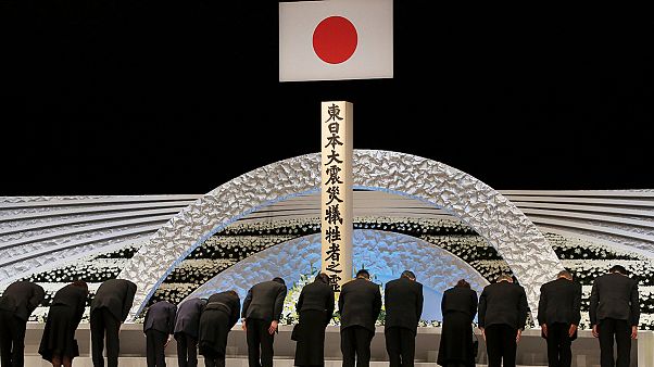 Minuto de silencio en Japón en el sexto aniversario del tsunami que arrasó el noreste del país Minuto de silencio en Japón en el sexto aniversario del tsunami que arrasó el noreste del país