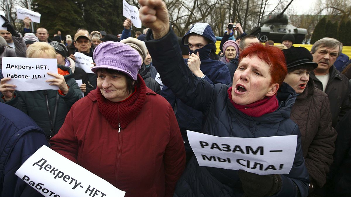 Belarus protests put more pressure on Lukashenko over 'parasite' tax