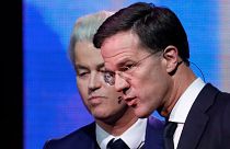 مناظره رهبران دو حزب پیشتاز در نظرسنجی های انتخابات پارلمانی هلند