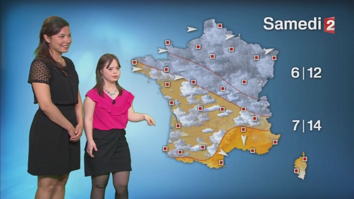França: Jovem com síndrome de Down apresenta a meteorologia