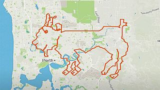 Cyclists use GPS app to create art