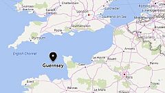 Image: A map showing Guernsey