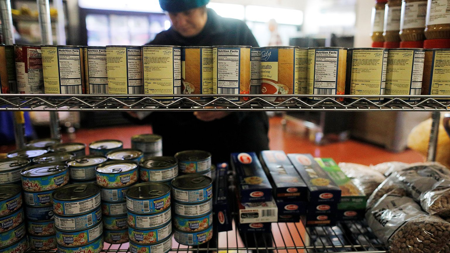 Image: Food products are available at Gather food pantry in Portsmouth