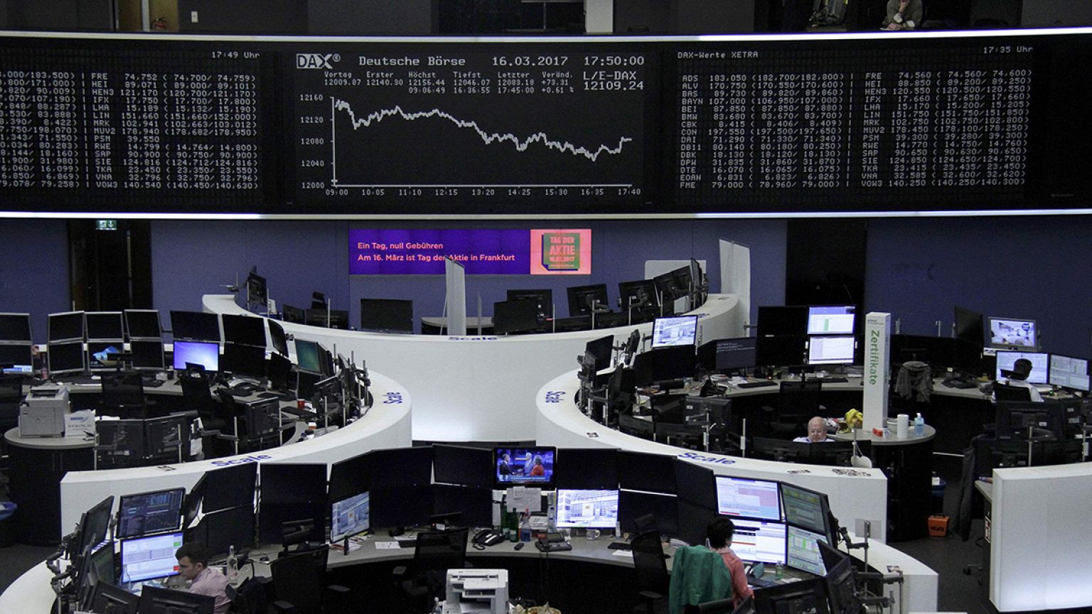 Máximo en quince meses de las bolsas europeas, tras el voto holandés y la subida de tipos en EEUU