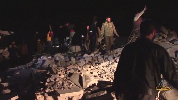 Deadly airstrike hits Syrian mosque during evening worship killing up to 58 Deadly airstrike hits Syrian mosque during evening worship killing up to 58