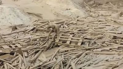 Peruvian woman escapes with her life from raging mudslide