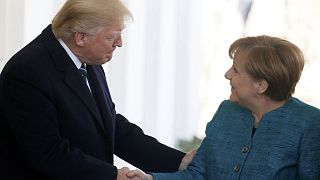 Angela Merkel na Casa Branca com Donald Trump