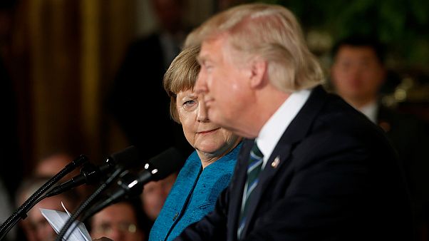 Schwieriges Treffen in Washington: Angela Merkel auf Kurzbesuch bei Donald Trump Schwieriges Treffen in Washington: Angela Merkel auf Kurzbesuch bei Donald Trump