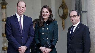 Príncipe William e Kate Middleton em Paris com François Hollande