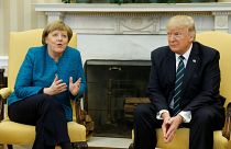 Première rencontre entre Angela Merkel et Donald Trump à Washington