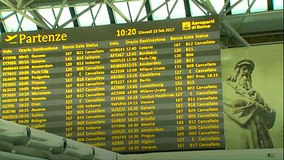 40 % des vols Alitalia annulés