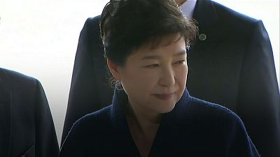 Ousted S.Korean president is questioned over bribery allegations