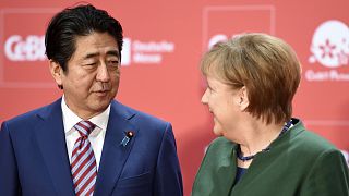 Merkel and Abe celebrate all things digital at CeBIT