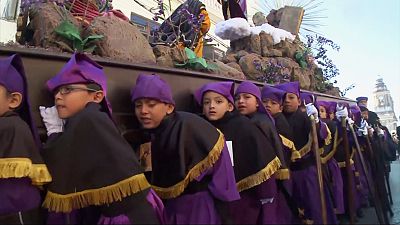 Children's Lenten Procession in Guatemala