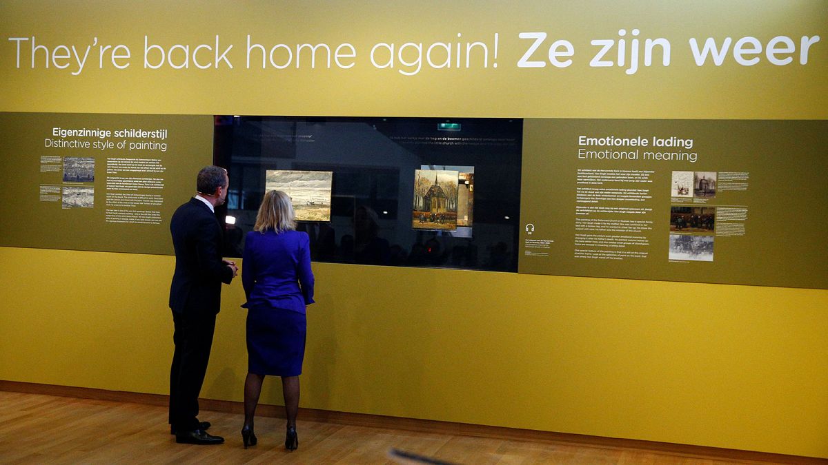 Two stolen Van Gogh paintings back on display in Amsterdam
