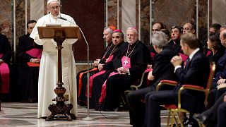Pope tells EU leaders not to forget founding values of bloc