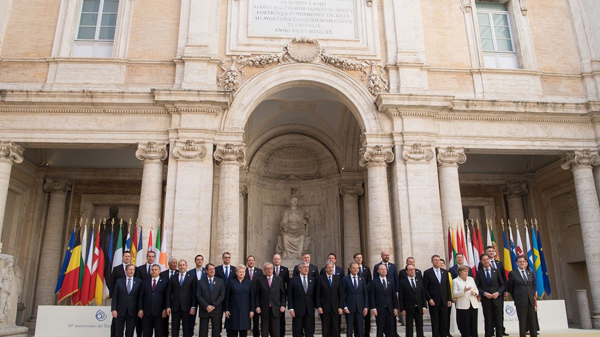Los líderes de la UE reafirman en Roma su compromiso de seguir unidos