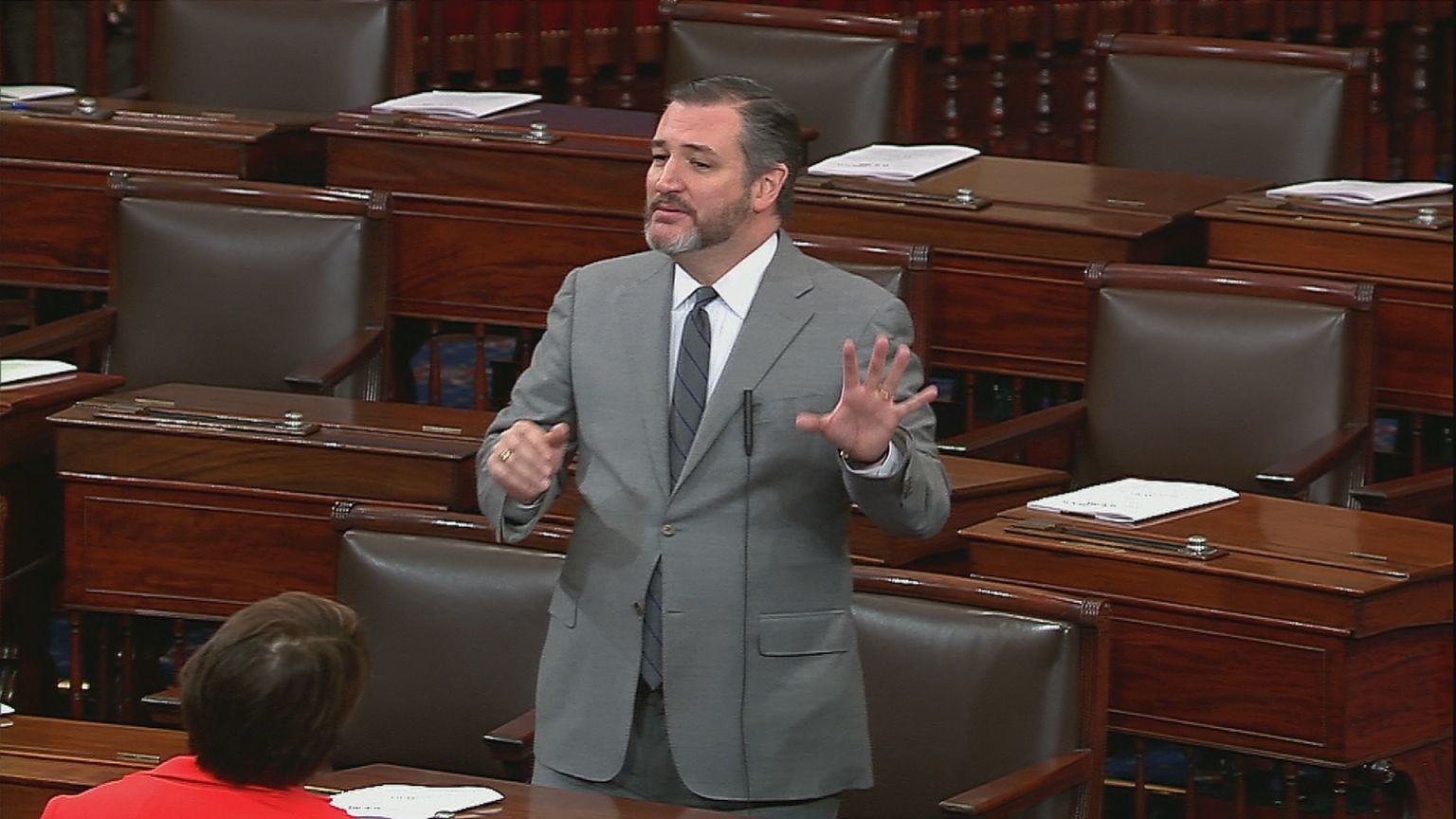Image: Senator Ted Cruz speaks on the Senate floor in Washington on Jan. 24
